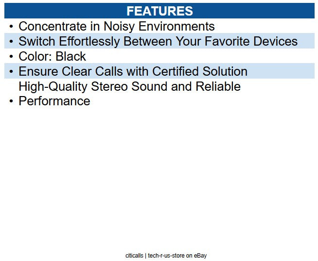 EPOS 1001008 ADAPT 361 - Stereo Wireless Headphones with Mic - Black