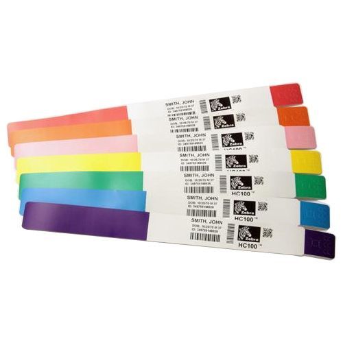 Zebra 10010951K Wristband Polypropylene 1 x 11in Direct Thermal Zebra Z-Band