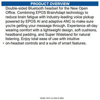 EPOS 1001138 IMPACT 1060T Headset Stereo Wireless Bluetooth - On-ear - Binaural