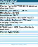 EPOS 1001139 IMPACT CH 40 Wireless Charging Stand - Wireless - Bluetooth