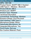 EPOS 1001160 ADAPT 560 II Headset - USB Type C - Wireless - Bluetooth