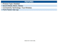 EPOS 1001173 IMPACT 1061T Headset Stereo, Mono - True Wireless - Bluetooth