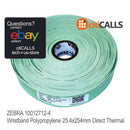 Zebra 10012712-4 Wristband Polypropylene 1 x 10in Direct Thermal Z-Band Green