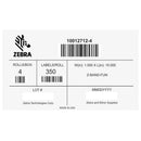 Zebra 10012712-4 Wristband Polypropylene 1 x 10in Direct Thermal Z-Band Green