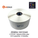Zebra 10015340 Label Paper 2.25"x0.75" Direct Thermal Z-Select 4000D White 12/BX
