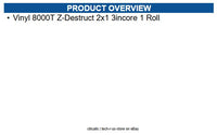 Zebra 10022927 8000t Z-destruct Vinyl Labels White - 2" X 1" - Thermal Transfer