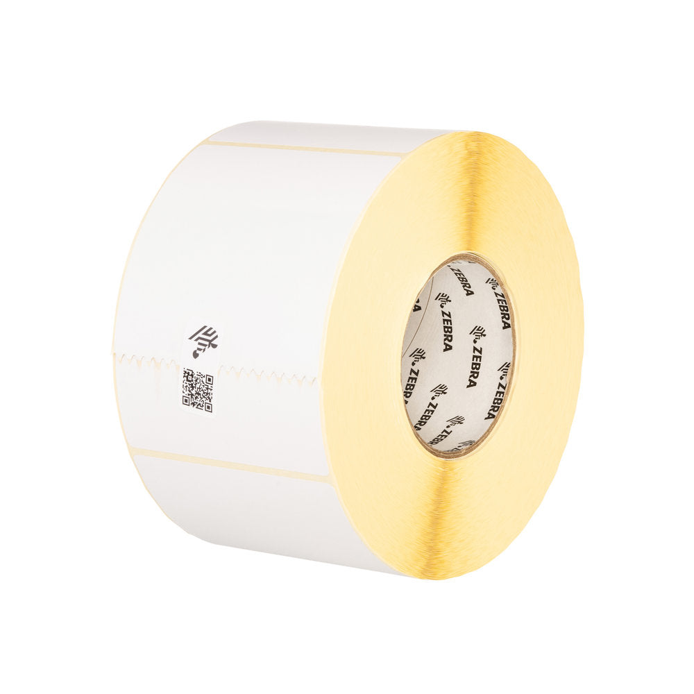 Zebra 10025363 4/Pk 3"x1" Direct Thermal All-Temp Adh Label WHTE Plain 5000/Roll