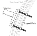ProClip USA 100370 AMPS Dashboard Backer Plate - Silver