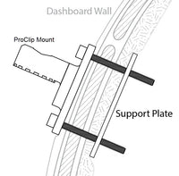 ProClip USA 100370 AMPS Dashboard Backer Plate - Silver