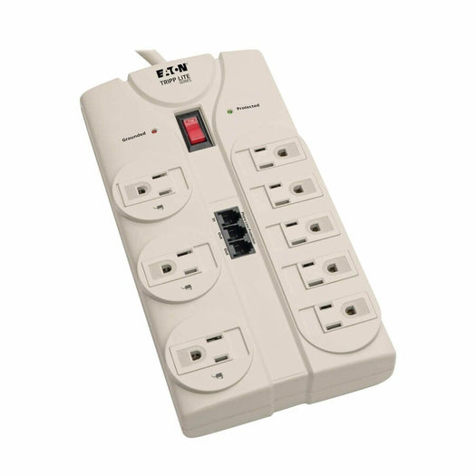 Eaton TLP808TEL 8-Outlet Computer Surge Protector w 8Ft Cord 2160 Joules Gray