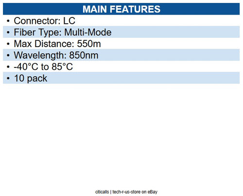 Extreme Networks 10071H 1000BASE-SX SFP 10 Pack, Industrial Temp
