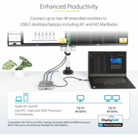 StarTech 102B-USBC-MULTIPORT USB C Docking Station, Dual 4K 60Hz