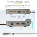 StarTech 102B-USBC-MULTIPORT USB C Docking Station, Dual 4K 60Hz