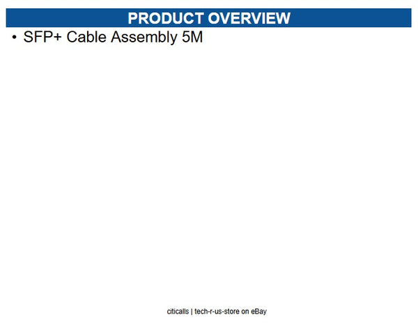 Extreme Networks 10306 SFP+ Cable Assembly 5M 10 Gigabit Ethern