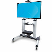 StarTech 1110C-MOBILE-TV-CART Rolling TV Cart/Stand On Wheels - Black, Silver