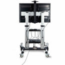 StarTech 1110C-MOBILE-TV-CART Rolling TV Cart/Stand On Wheels - Black, Silver
