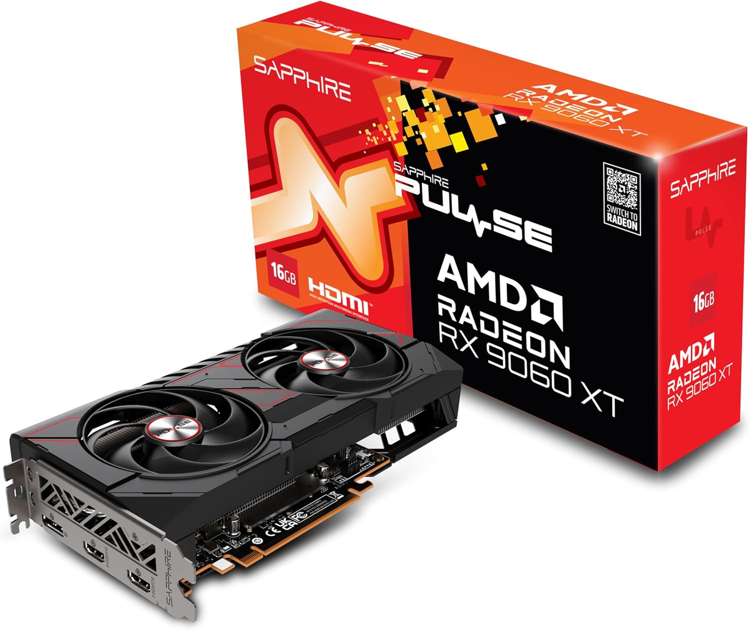 Sapphire 11350-03-20G Graphics Card - AMD RADEON RX 9060 XT GAMING 16GB GDDR6