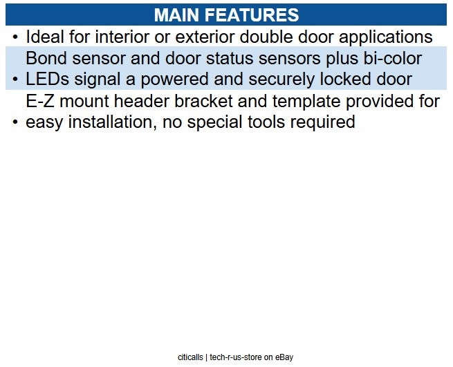 HES 1200D 1200 Double Door Magnetic Lock, 1200 lb, Clear Anodized