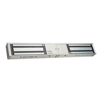 HES 1200D 1200 Double Door Magnetic Lock, 1200 lb, Clear Anodized