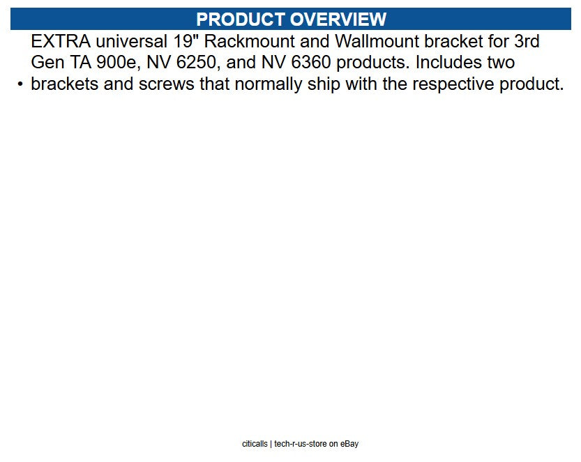 Adtran 1203927G19 Mounting Bracket for Network Gateway