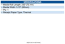 Specialty Roll 1228 Thermal Paper (3 1/8 Inch x 230 Feet, 50 Rolls)
