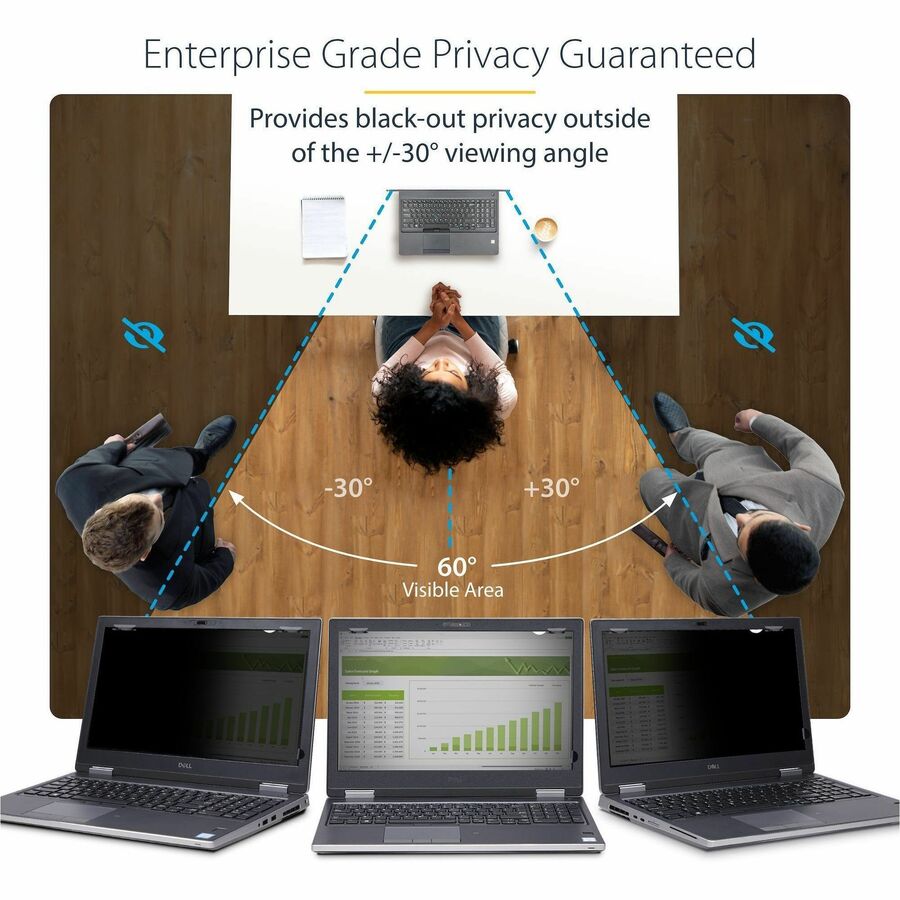 StarTech 125TF-PRIVACY-SCREEN 12.5-inch 16:9 Flip-Up Privacy Screen with Touch