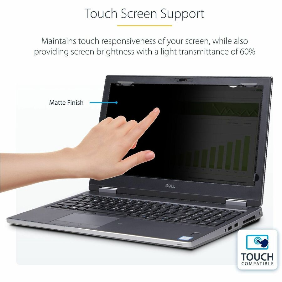 StarTech 125TF-PRIVACY-SCREEN 12.5-inch 16:9 Flip-Up Privacy Screen with Touch