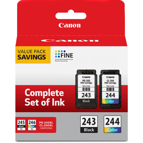 Canon 1287C006 PG-243 / CL-244 Original Laser Ink Cartridge - Value Pack