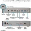 StarTech 129NUSBCKVMDOCK Dual-Laptop USB-C KVM Docking Station