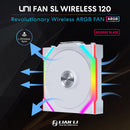 Lian-Li 12RSL1W3W UNI FAN SL 120 Wireless RGB 120mm Fan Reverse Blade White