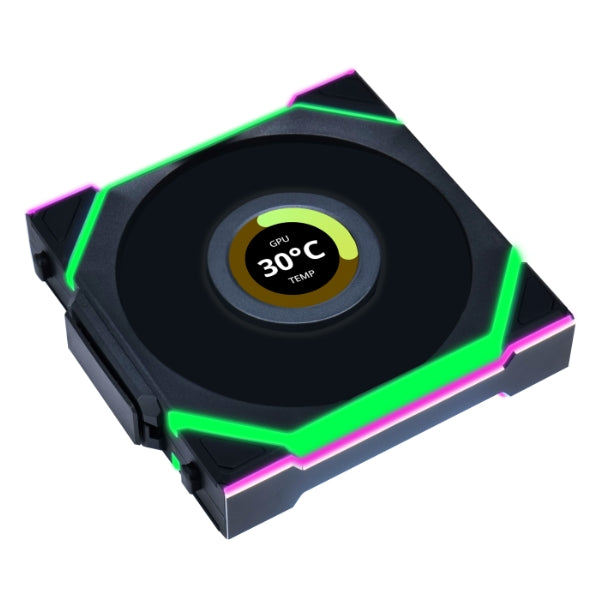 Lian-Li 12RSLLCD1W1B Fan - UNI FAN SL 2.4GHz Wireless 1.6 LCD RGB Reverse Blade
