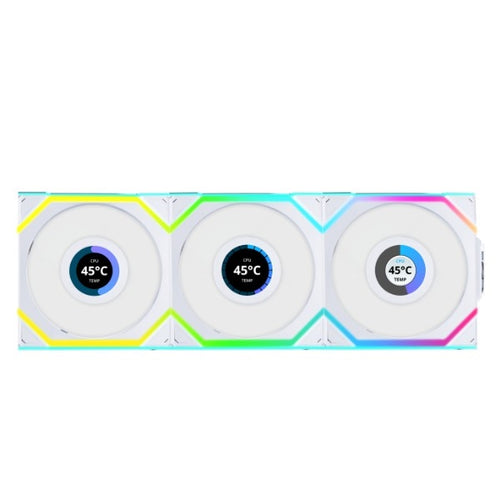 Lian-Li 12RSLLCD1W3W Fan - UNI FAN SL 2.4GHz Wireless 1.6 LCD RGB Reverse Blade