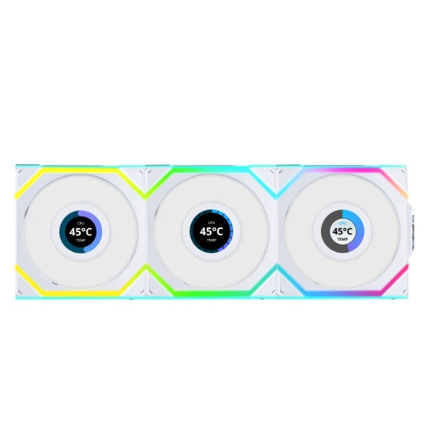 Lian-Li 12RSLLCD1W3W Fan - UNI FAN SL 2.4GHz Wireless 1.6 LCD RGB Reverse Blade