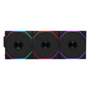 Lian-Li 12RTL1W3B Case Fan - FDB Black 120x120x28 mm 3 pcs reverse blade Retail