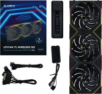Lian-Li 12RTL1W3B Case Fan - FDB Black 120x120x28 mm 3 pcs reverse blade Retail