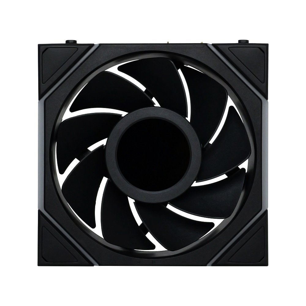 Lian-Li 12RTLLCD1W1B Case Fan - FDB - Black 120x120x28 mm Reverse Blade