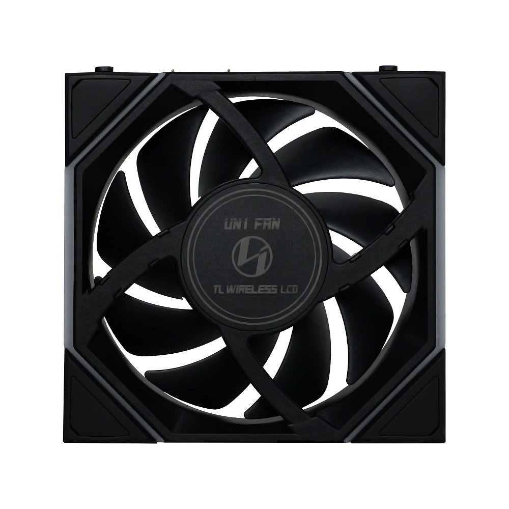 Lian-Li 12RTLLCD1W1B Case Fan - FDB - Black 120x120x28 mm Reverse Blade