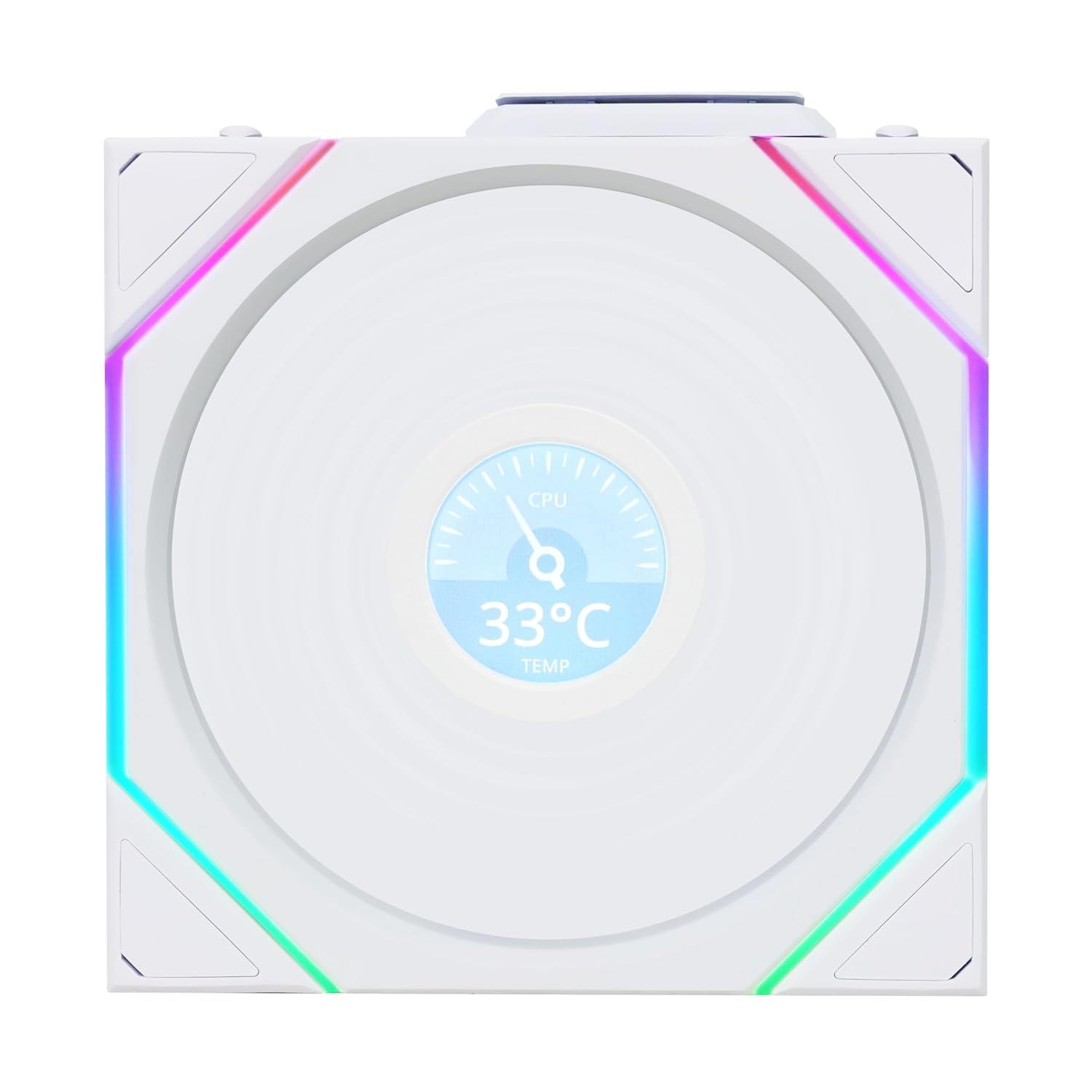 Lian-Li 12RTLLCD1W1W Fan - FDB fan White 120x120x28 mm - reverse blade