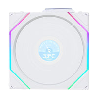 Lian-Li 12RTLLCD1W1W Fan - FDB fan White 120x120x28 mm - reverse blade