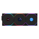 Lian-Li 12RTLLCD1W3B Case Fan - FDB - Black 120x120x28 mm Reverse Blade
