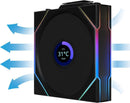 Lian-Li 12RTLLCD1W3B Case Fan - FDB - Black 120x120x28 mm Reverse Blade