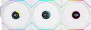 Lian-Li 12RTLLCD1W3W Case Fan - FDB fan White 120x120x28 mm 3 pcs reverse blade