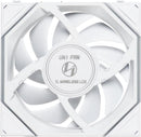 Lian-Li 12RTLLCD1W3W Case Fan - FDB fan White 120x120x28 mm 3 pcs reverse blade