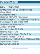 Lian-Li 12SLIN1W1B UNI Fan SL-Infinity Wireles - Case Fan - Black