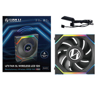 Lian-Li 12SLLCD1W1B Case Fan - UNI FAN SL 2.4GHz Wireless 1.6 LCD RGB 120mm