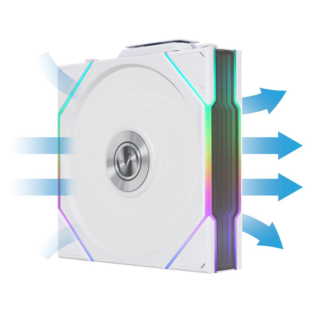Lian-Li 12TL1W1W Case Fan - FDB - White 120x120x28 mm - 2600 RPM - Retail