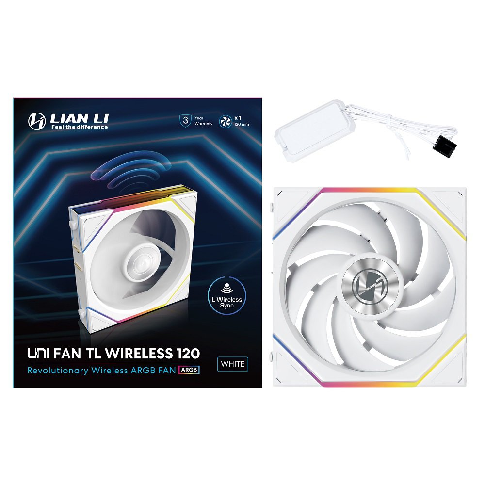Lian-Li 12TL1W1W Case Fan - FDB - White 120x120x28 mm - 2600 RPM - Retail