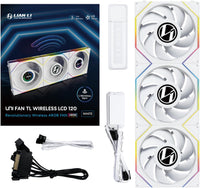 Lian-Li 12TLLCD1W3W Fan - FDB fan White 120x120x28 mm - Retail