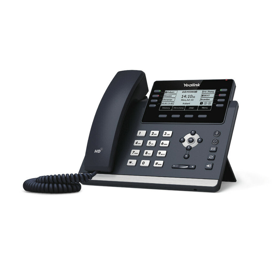 Yealink 1301202 SIP-T43U IP Phone -Corded -Wall Mountable, Desktop -Classic Gray