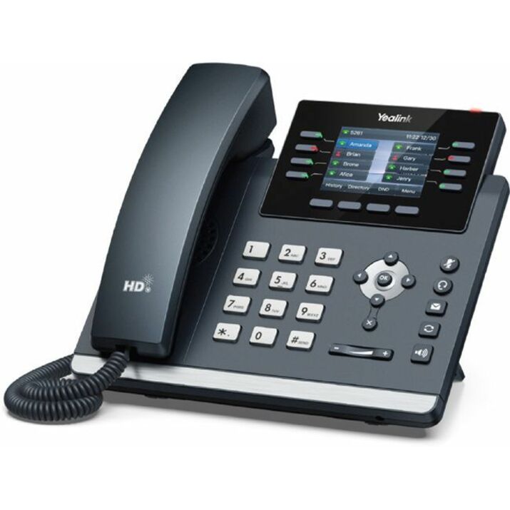 Yealink 1301214 SIP-T44U IP Phone - Corded - Wall Mountable - Classic Gray